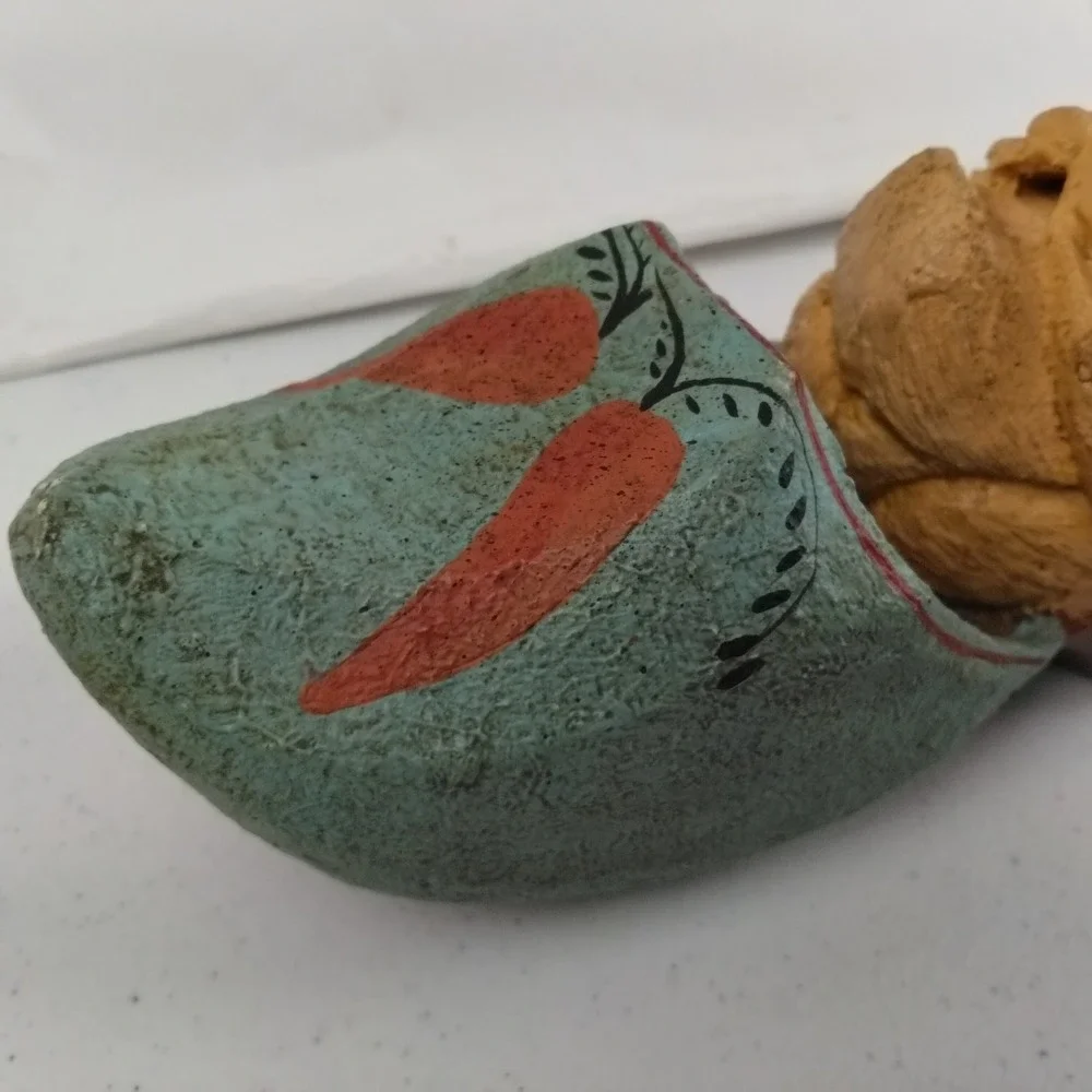 Vintage 1990s Rare House Of Hatten Resin Duck On Clog Spring Decor Folk Art